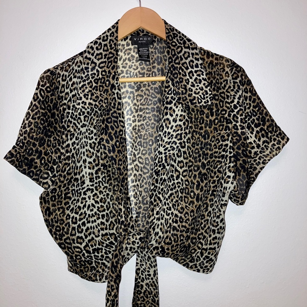 Vintage Sheer Cheetah Print Shirt